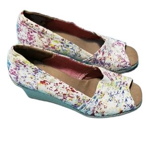 Toms Wedge Heel Platform Sandal Size 9.5 Women's Shoes Espadrille